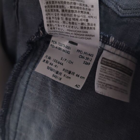 Levi's Solid Blue Denim Jacket Long Sleeve Womens Size Small - Picture 11 of 11